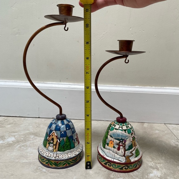 Jim Shore Christmas/Holiday Taper Candle Holders - Picture 11 of 11